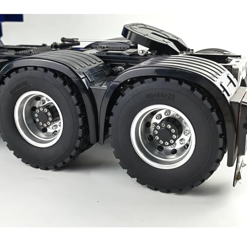 RC Car Toys Parts for Tamiya 1/14 Front Rear Wheel Tires Complete Set Metal Hub Rubber Tyre RC Tractor Truck Car Upgrade Parts