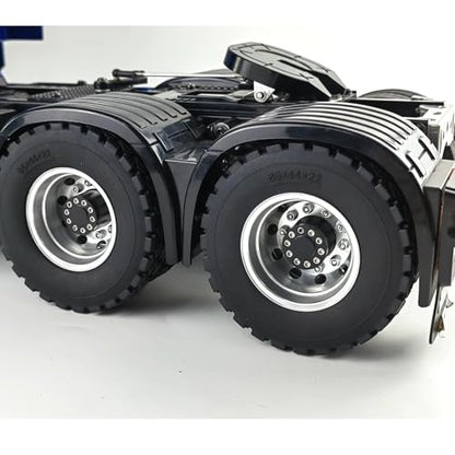 RC Car Toys Parts for Tamiya 1/14 Front Rear Wheel Tires Complete Set Metal Hub Rubber Tyre RC Tractor Truck Car Upgrade Parts