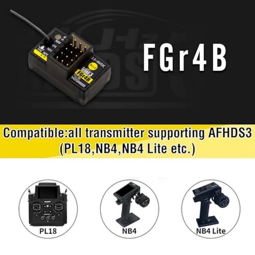GoolRC Flysky FGr4B Receiver 2.4GHz 4 Channel Receiver for Flysky AFHDS3 PL18 NB4 NB4 Lite Transmitter