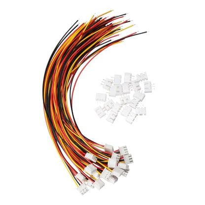 20Pairs JST-XH 2.54mm 3Pin Header Connector Kit with Male and Female Connectors Adapter 200mm 26AWG Flat Wire Cable Compatible with JST XH Plug Adapter (3P) - color: 3P