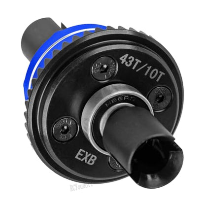 RC 43T/10T Front&Rear Diff Gear Differential Upgrades Part for 1/8 Kraton,Outcast,Notorious,Talion 6s BLX/EXB,1/7 Big Rock,Fireteam,Mojave 6s BLX,Navy Blue - color: Navy Blue-(upgrades）