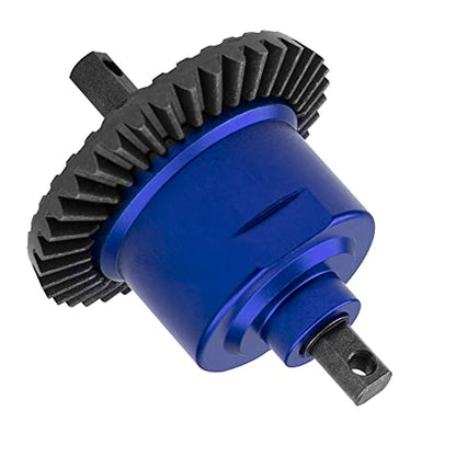2Pcs Vgoohobby Metal Front/Rear Differential Set Diff. Complete Kit Upgrade Parts Compatible with Traxxas Slash 4X4 VXL Stampede 4X4 VXL Rustler 4X4 VXL HQ727 1/10 RC Car (Blue) - color: Blue