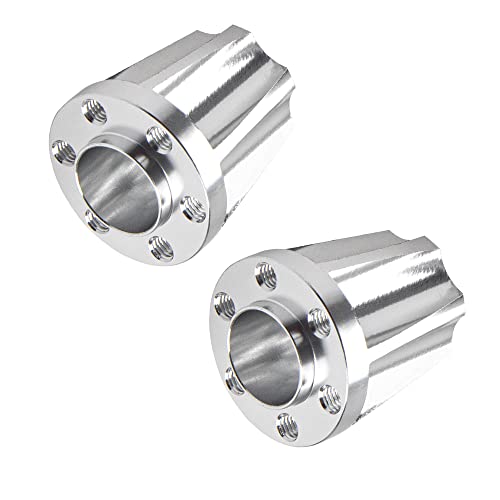 Metal RC 12mm Wheel Hex Hub Extension Combiner Compatible with 1.9/2.2inch Wheel Rim Axial SCX10 Traxxas TRX4 D90 1/10 RC Crawler (22mm, Silver) - color: Silver, size: 22mm