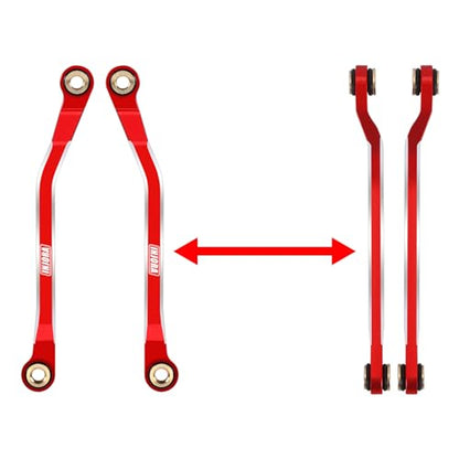 INJORA Aluminium High Clearance Links for TRX4M High Trail K10 F150（Red） - color: Red