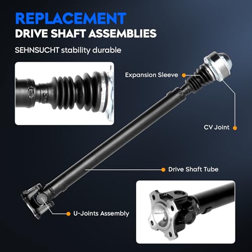 32 inch Front Drive Shaft Prop Shaft Driveshaft Assembly Fit for Dodge Nitro V6 4.0 2007-2011, 4WD, Replace for 938-308, 52853364AB, 52853364AC (Only Fit 4WD)