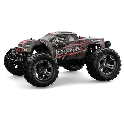 1:8 Scale Brushless RC Monster Truck for Adults, 100km/h+ High Speed 4x4 Offroad Remote Control Car for Adults with Dual 3S Rechargeable Battery Fast 4WD Remote Control Cars Buggy - style: Raptor Racing