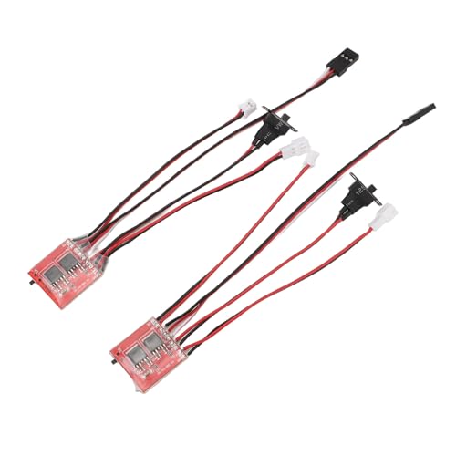 Brushed Electric Speed Controller, 30A RC Brushed ESC for DIY Mini RC Car or Boat w Brake, Two Way RC Brushed Motor Speed Controller for SCX24 1/24, K969 1/24