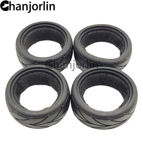 1/10 RC Rally Racing Touring Tires OD 65mm Soft Rubber On Road Tyres For 1:10 Street Car Tamiya TT01 TT02 XV01 TA06 A959 PTG2 HPI KYOSHO HSP PTG2 Traxxas RC Drift Wheels 4PCS