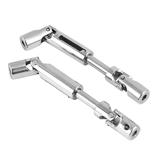 Oumefar RC Car Drive Shaft, 2Pcs Metal RC Universal Drive Shaft CVD Joint for WPL 1/16 Scale RC Truck Crawler Car RC Model Upgrade RC Parts Accessories