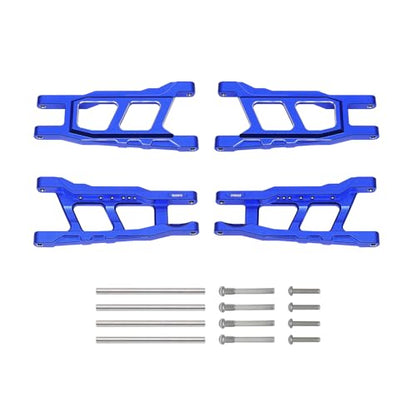 Aluminum Suspension A Arms for 1/10 Traxxas Rustler Slash Stampede Hoss 4WD 4x4 Upgrade Parts Replacement of Part 3655 (Dark Blue) - color: Dark Blue