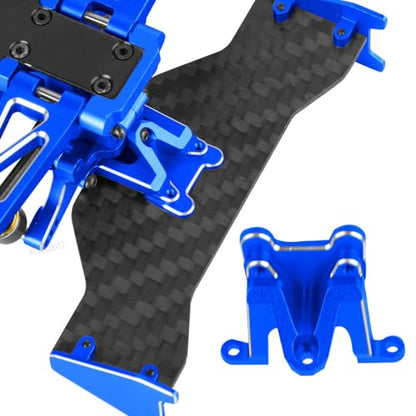RC Aluminium Upgrades Part for L0S1 1/24 1/28 Micro-B(LOS00007)/Micro-T(LOS-1392) 2S 2WD,Front Bumper/Rear Wing Mount/Front Bulkhead Skid Plate/Servo Mount/Bearings Kit,Navy Blue - color: Navy Blue-(upgrades Part）