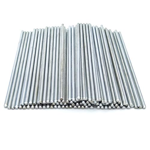 EUDAX 100Pcs STEM Toys Shaft Round Rod Axles for DIY Toy RC Car Boat Helicopter Model Part (2mmx70mm)
