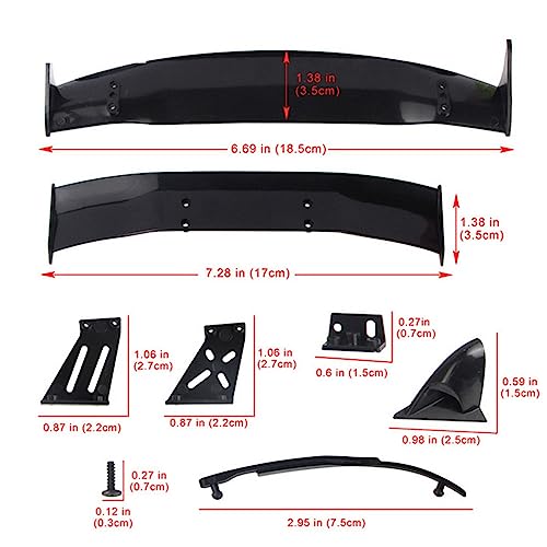 for 1/10 RC Racing Drift Car Rear Wings Drift Road Body Spoiler Wing Universal Parts