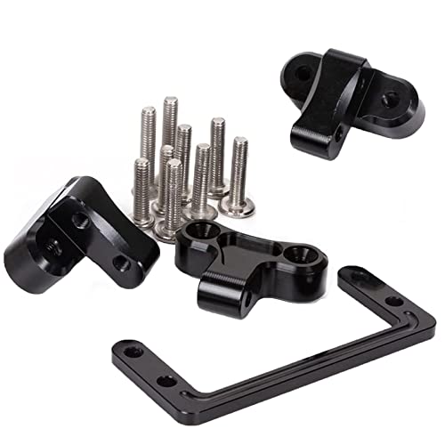 kingsea Metal Transmission Gearbox Carbon Fiber Frame Rails Compatible with 1/10 RC Crawler LCG Chassis Axial SCX10 II Upgrade(Servo Panhard Mounts)