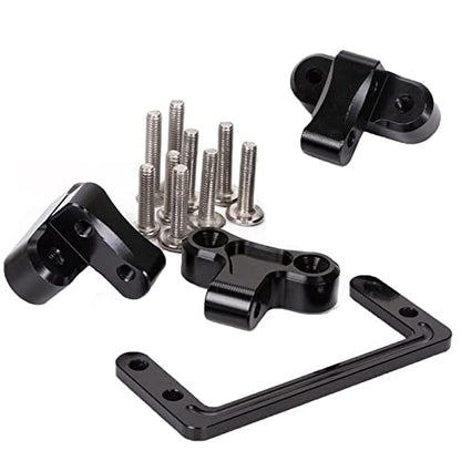 kingsea Metal Transmission Gearbox Carbon Fiber Frame Rails Compatible with 1/10 RC Crawler LCG Chassis Axial SCX10 II Upgrade(Servo Panhard Mounts)