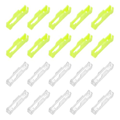 MECCANIXITY 40 Pcs Servo Extension Cable Clips Lock, Servo Cable Safety Connector Lead Wire Buckle Lock for RC Car Plane Boat DIY Y Adapter Cable, Clear/Yellow - color: Clear/Yellow