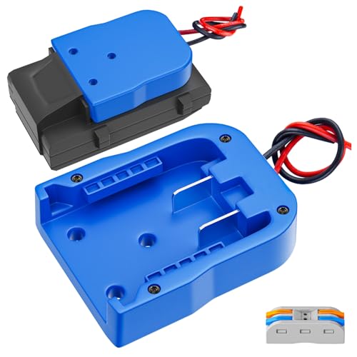 Battery Adapter Compatible for Kobalt 24V Battery | Dock Power Connector for Rc Car Rc Toy 12 Gauge Robotics with Wire Terminals - color: BLUE02