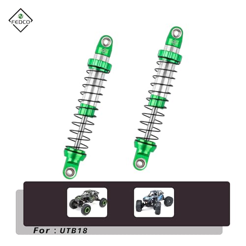 UTB18 Shocks 92MM Long Travel Shocks Absorber for Axial Capra UTB18 Upgrades Trail 4WD 1/18 RC Crawler - color: Green