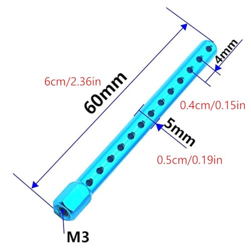4X Upgrade Aluminum Alloy Body Posts Mount DIY Kit for Tamiya TT01 1/10 RC Car