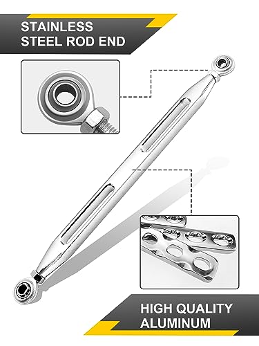 Shift Linkage Chrome Shift Linkage Rod Compatible for Harley Davidson 1986-2024 Softail Dyna Fatboy Street Glide Road Glide Road King Electra Glide, AIL021BLK - color: Chrome 01