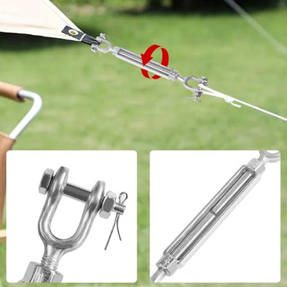 2Pack Heavy Duty Turnbuckle 5/8 * 9Inch,Weather Resistant,M16 Hot Dipped Galvanized Steel Jaw and Jaw Turnbuckle | 3500 lbs Working Load Limit, Weather Resistant,for Tractor,Wire Rope Tension,Sun Shade Tent,Treehouse,Deck - size: 5/8*9inches
