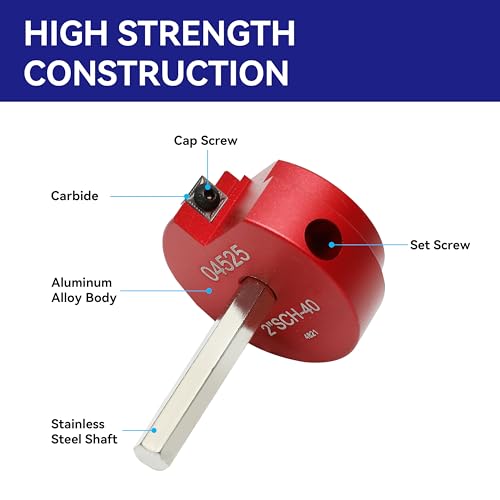 HFS(R) 1-1/2" PVC Pipe Reamer Tool - Fits 1/2" Drill, PVC Fitting Saver & Plastic Pipe Fitsting Reamer Socket Saver Plumbing Tool for Schedule 40 Plastic Pipes - size: 1.5 Inch