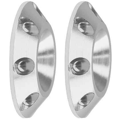 2Pcs Vgoohobby RC Metal Rear Wing Buttons Gasket,Universal Rear Fixed Tail Protection Spacer for 1/10 RC Off Road Short Truck Buggy Racing Car (Silver) - color: Silver