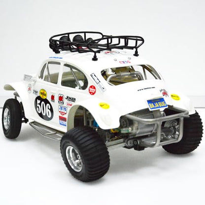 RC Car Metal Roof Luggage Rack with LED Lights for Tamiya Sand Scorcher Monster Beetle 1/10 Crawler Car Upgrade Parts