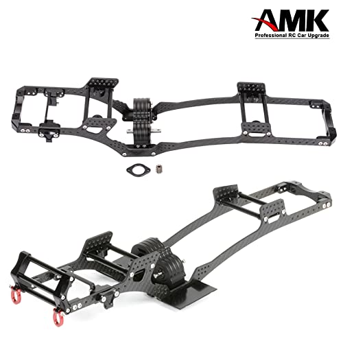 2pcs Carbon Fiber LCG Chassis Rails for 1/10 RC Crawler SCX10 Lower Center of Gravity DIY Upgrade Lightweight Thickened Upgrade Frame Rails - color: 2pcs Carbon Fiber Lcg Chassis Rails