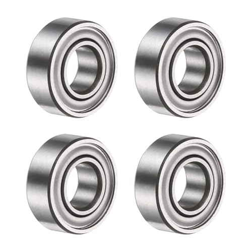 uxcell 4Pcs SMR115ZZ Deep Groove Ball Bearings, 5x11x4mm 440C Stainless Steel Double Shielded Bearings, ABEC 5 - size: 5x11x4mm