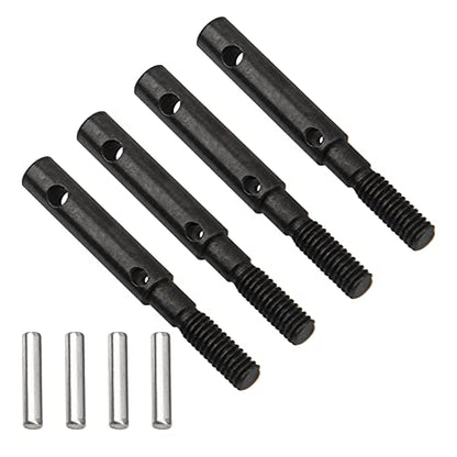 4Pack Vgoohobby Steel Front Rear Portal Stub Axle Drive Shaft Compatible with Axial SCX10-III AXI03007 Jeep Capra 1.9 UTB 1/10 RC Crawler