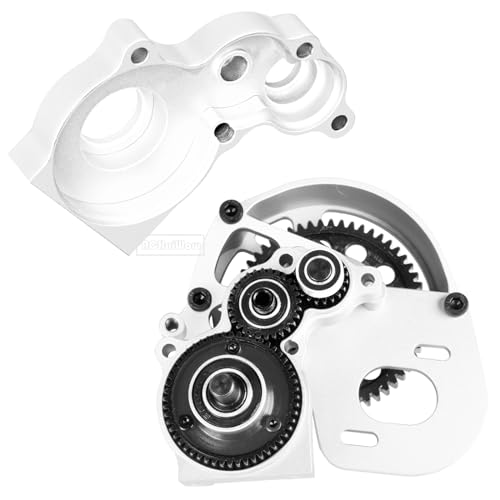 RC Aluminum Transmission Gearbox Upgrades Part for 1/10 Axia1 SCX10, SCX10 II 90046 90047 Wraith,AX10 RC Crawler car,Alloy Center Transmission Gearbox,Silver - color: Sliver(1pc)