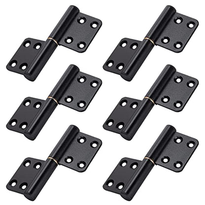6 Pcs 4 Inch Lift Off Flag Hinges - Black Removable Door Hinges - size: 3 left + 3 right