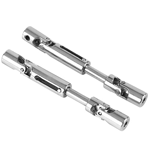 Oumefar RC Car Drive Shaft, 2Pcs Metal RC Universal Drive Shaft CVD Joint for WPL 1/16 Scale RC Truck Crawler Car RC Model Upgrade RC Parts Accessories