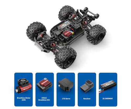 Mjx Rc Truck 4x4 Rc Brushless Rc Truck 16212 Electric Racing Buggy Brushless Motor and Esc,Terreneitor 4x4 Carros,1/16 4wd High Speed Rc Cars Drift for Adults Off Road Rc