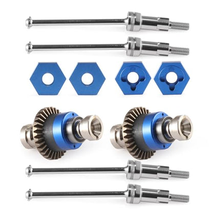 Assembled Differential for 1/18 Granite GROM 1/14 Mojave,CVD Shaft Dogbone CVD Joint Universal Axle Set,Accessories for ARRMA 1/18 2S Granite Granite GROM (Blue&Silver) - color: J-038