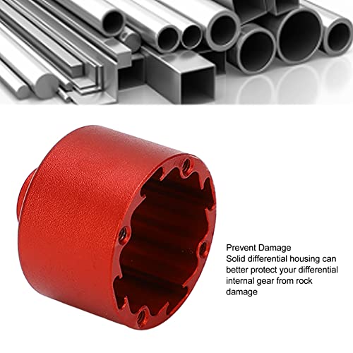 RC Differential Gear Housing, Durable Anodized Aluminum Alloy 1/10 Scale RC Car Replacement for Off-Road Racing Competition Daily Driving Enthusiasts