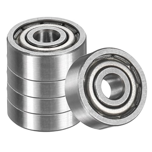 uxcell 5 Pack 623ZZ Deep Groove Ball Bearings, 3x10x4mm Chrome Steel Double Shield Bearing for Electric Motor, Home Appliances, Garden Machinery, (ABEC5) - size: 623ZZ