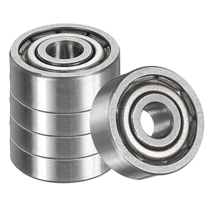 uxcell 5 Pack 623ZZ Deep Groove Ball Bearings, 3x10x4mm Chrome Steel Double Shield Bearing for Electric Motor, Home Appliances, Garden Machinery, (ABEC5) - size: 623ZZ