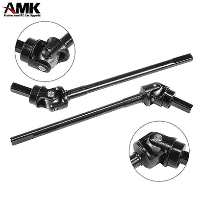 AMK Steel Rear Thickened Capra Driveshaft 4.4mm Bold UTB10 CVD Drive Shaft with Portal Stub Axles for 1/10 RC Crawler Axial Capra F9 Upgrades (Front + Rear + 4Pcs Stub Axle) - color: Front + Rear + 4pcs Stub Axle