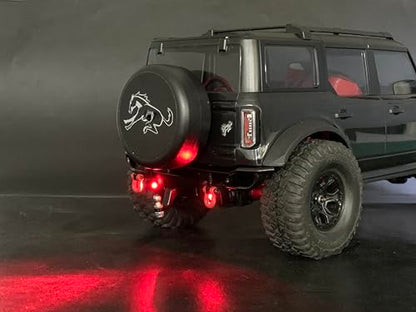 Aluminum Rear Bumper Upgrades for TRX4M Bronco 1/18th RC Crawler Truck Car Parts - color: Rear Bumper