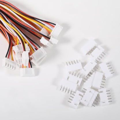 Alinan 20pcs JST-XH2.54mm 5 Pin Connector Kit, Included 10pcs Mini 5 Pin 26AWG Female Connector Plug with 200mm Cable Wire and 10pcs Micro 5Pin Male Connector Plug - color: 5Pin 26AWG 200mm Cable