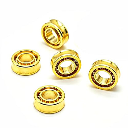 AXK 5Pcs R188 Golden Yoyo Bearing UR188 Fingertip Gyro Bearing 6.35X12.7X4.76mm UR188KK