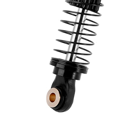 INJORA 53mm Aluminum Threaded Oil Shocks for 1/18 TRX4M, Black Silver - color: Black