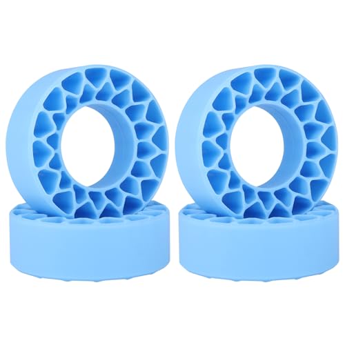 HobbyPark 1.0 Tires Silicone Inserts Foam fit 56-58mm*24mm for 1/18 1/24 Scale RC Crawler Truck, Super Soft, 4pcs (Light Blue) - color: Light Blue (Small)