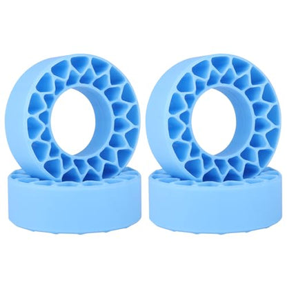 HobbyPark 1.0 Tires Silicone Inserts Foam fit 56-58mm*24mm for 1/18 1/24 Scale RC Crawler Truck, Super Soft, 4pcs (Light Blue) - color: Light Blue (Small)