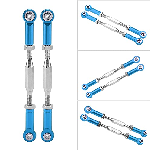 Al - Alloy Steering Linkage Rods, CNC Precision Machined & Anodized Surface Treatment, Durable and Easy Install Remove RC Accessories for Slash 1/10 RC Truck (SLA013B Blue)