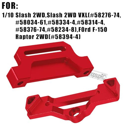RC Tall Battery Holder Mount Hold Down Upgrades Part for 1/10 Slash 2WD/Slash 2WD VXL/F0rd F-15O Raptor 2WD,Aluminium Battery Mount Plate Tray Battery Holder Mount,#5827 Red - color: Red(for 1/10)