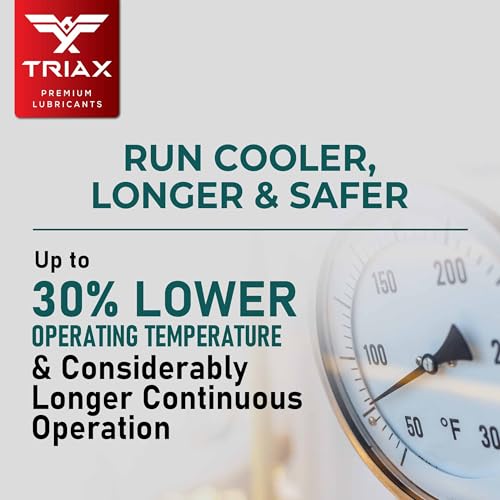 TRIAX Kompressor ISO 46 SAE 20, Full Synthetic, Multi-Vis Air Compressor Oil | for Rotary, Vane, Screw, and Reciprocal | Commercial Grade | High Temp | Non-Detergent (1 Gallon) - size: 1 Gallon