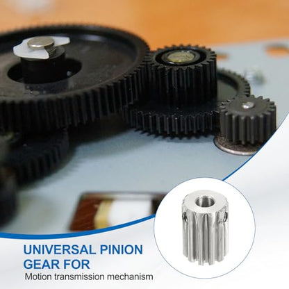 uxcell 1 Mod 11T Spur Gear 5mm Bore, 304 Stainless Steel Pinion Gear, 20°Pressure Angle, for Spur Rack and RC Model Car or Motor DIY - size: 1 Mod 11T, 5mm
